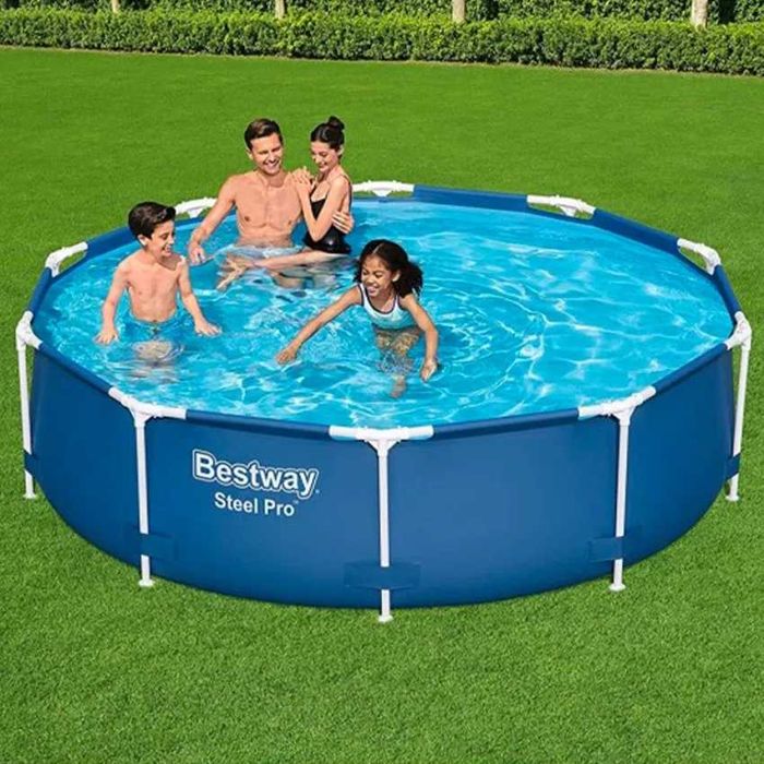 Piscina Familie Copii Rotunda Cadru Metal 305x76cm LivratGRATUIT AR