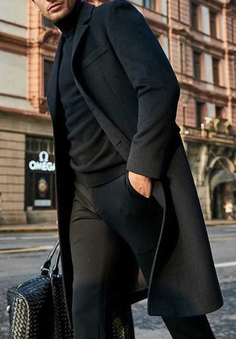 Panlton slim 52 XL premium Rene Lezard lana moale gri inchis