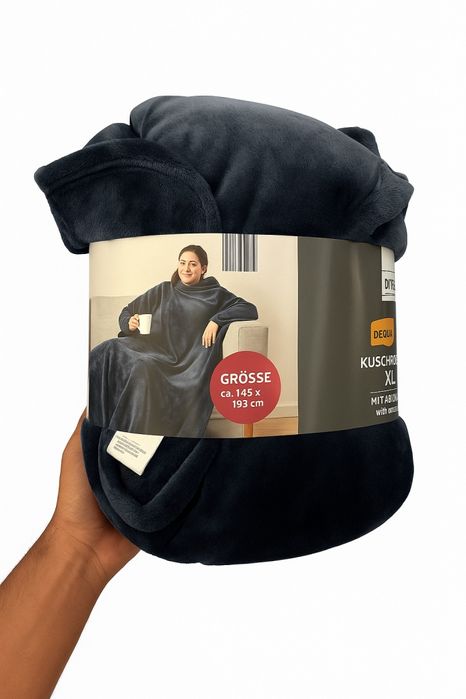 Плюшено одеало с ръкави XXL -145/195