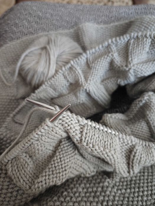 Детский вязанный плед ручной работы