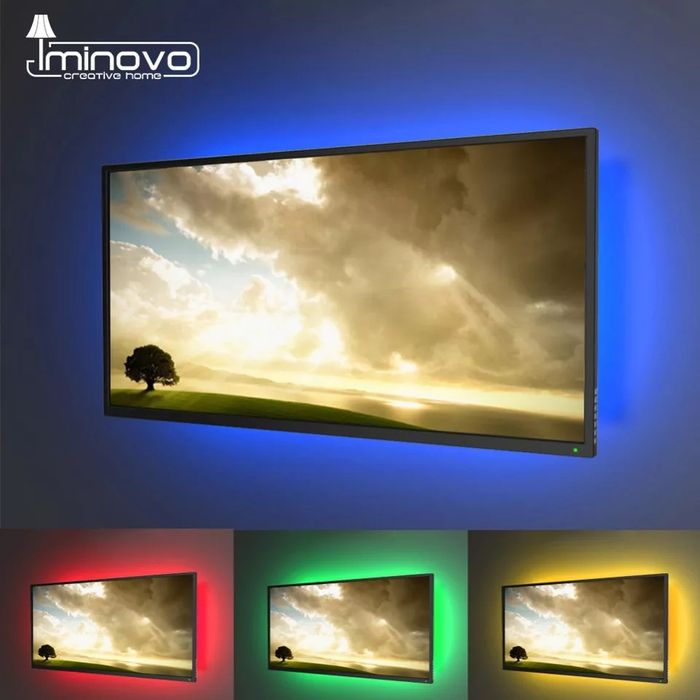 Banda LED RGB 5M USB 5V lumina ambientala TV + controller Bluetooth