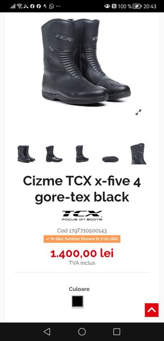 Cizme moto TCX- GORE-TEX 43