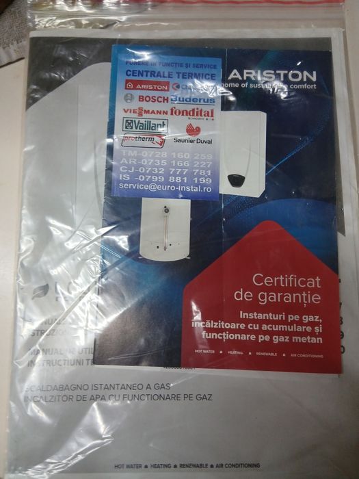 Vând instant pe gaz marca ARISTON