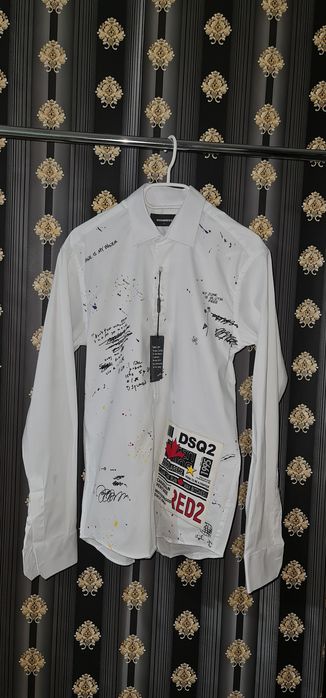Cămașă dsquared2  alb negru / 2modele