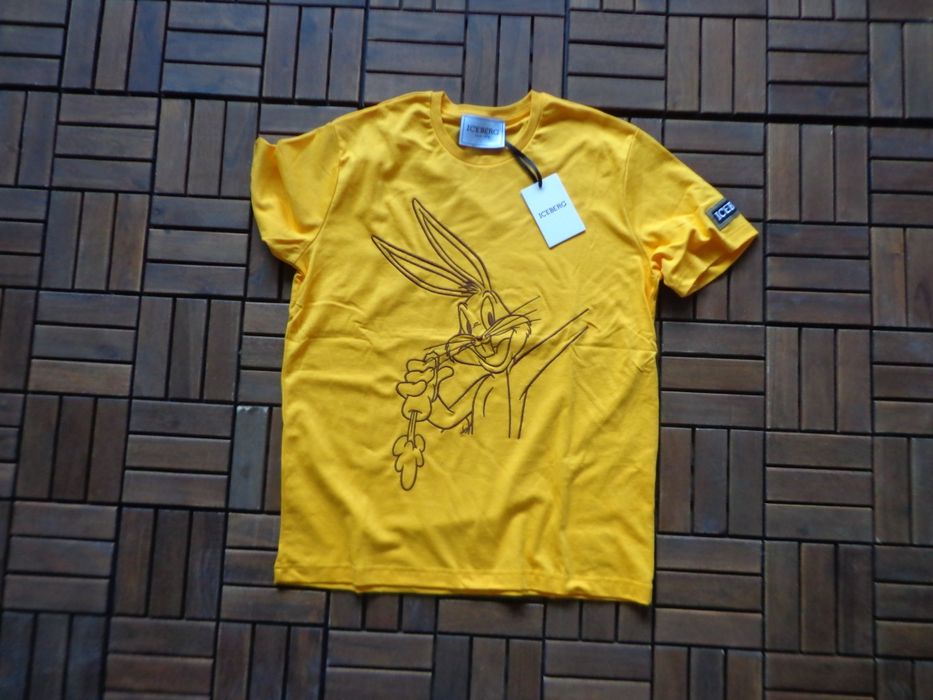 Мъжка тениска Iceberg Ivory T-shirt with Cartoon Detail размери M, L