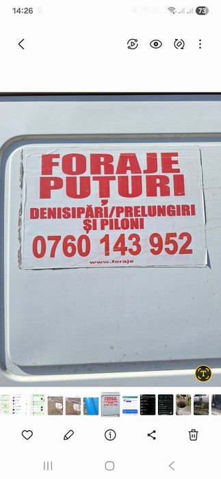 Foraje puțuri apa prelungirii denisipări și piloni