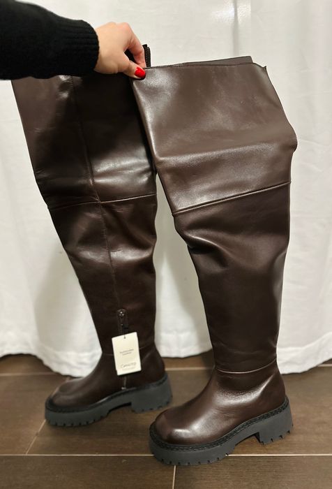 Чисто нови ботуши телешка кожа