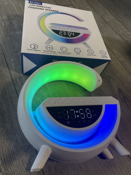 G-smart нощна лампа , зарядно , аларма , часовник , bluetooth колонка