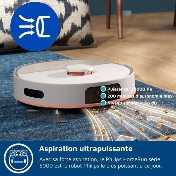 Нова Прахосмукачка Робот с Моп Philips XU5100/20 Homerun 5000 Aqua, 2 години Гаранция, Сухо и Мокро Почистване
