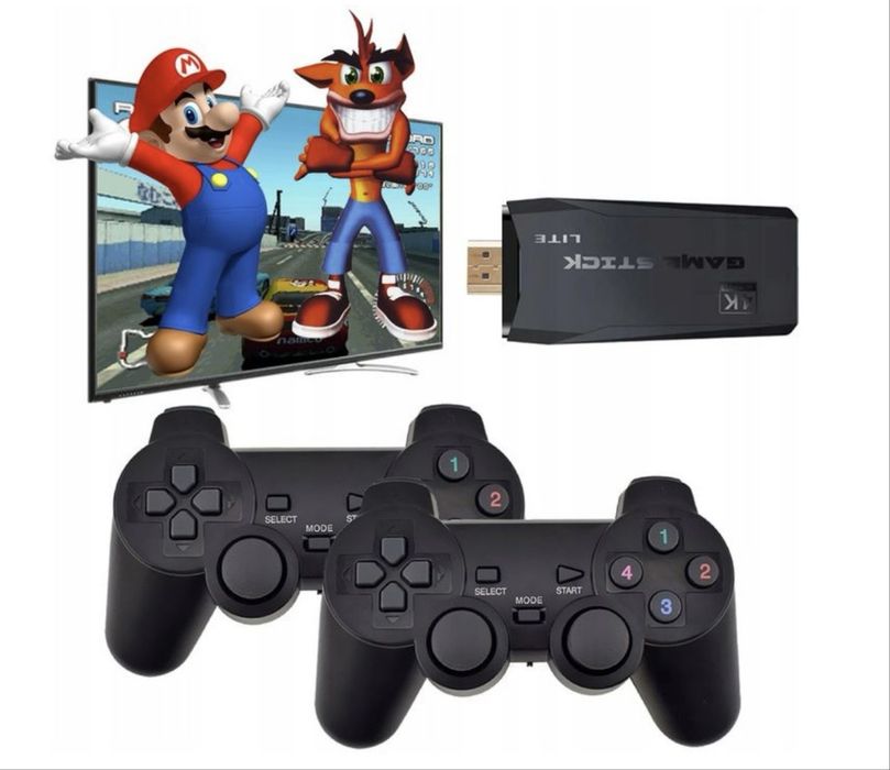 Consola jocuri retro, Stick lite 4K, 20000+ 2 controllere wireless, M8