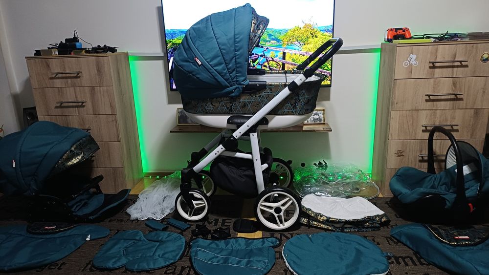 Cărucior copii 3 în 1 sport+landou+sc.auto.Baby Lux Limited Edition.