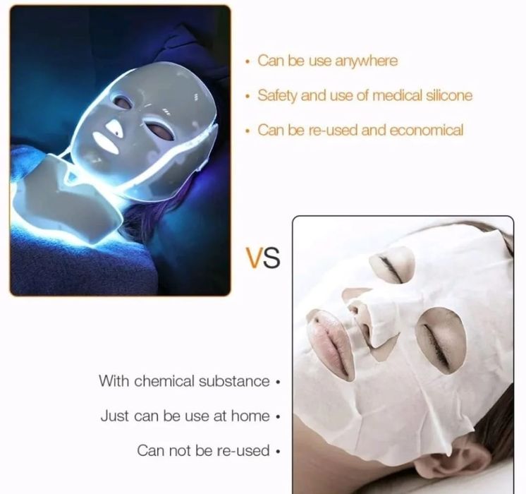Светодиодная  LЕD маска для лица и шеи