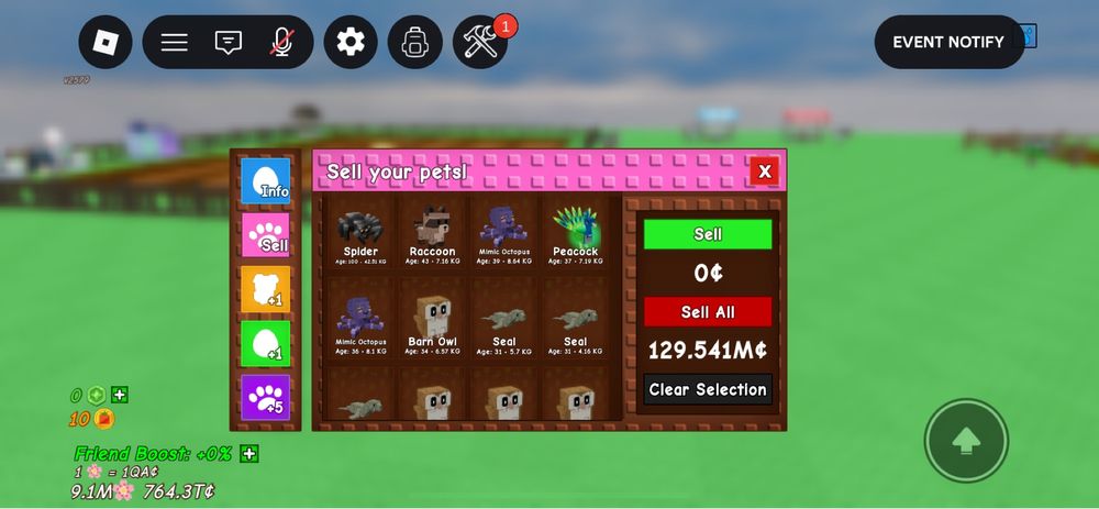 роблока гров а гарден петы