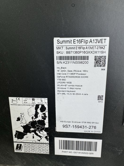 Продам ноутбук MSI E16 Flipp