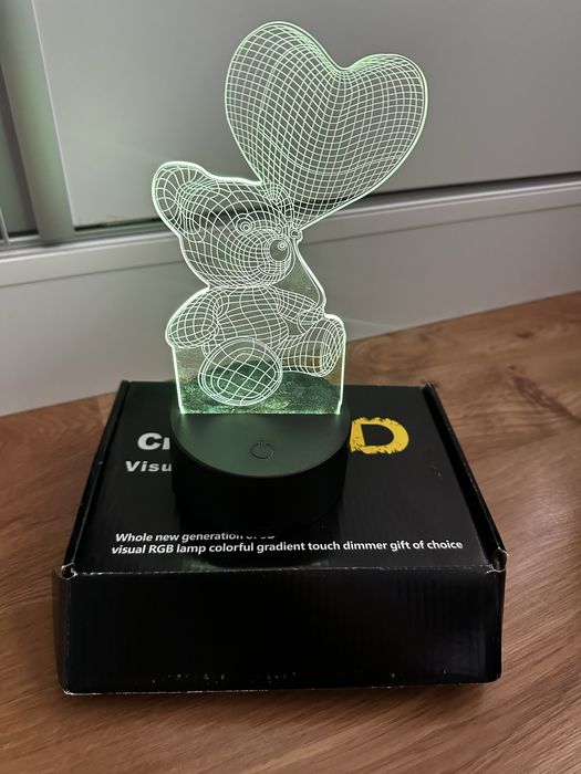 3D Led лампа с батерии