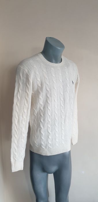 POLO Ralph Lauren Cable Wool / Cashmere Knit S НОВО ОРИГИНАЛ Mъжки  Пу