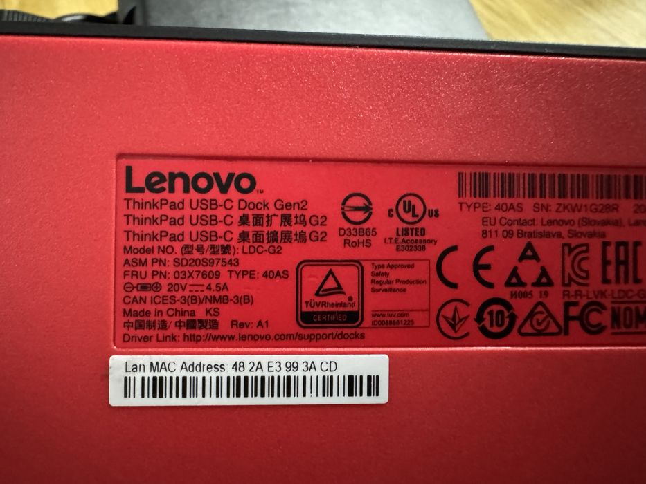 Lenovo ThinkPad USB-C Dock Gen2 135w