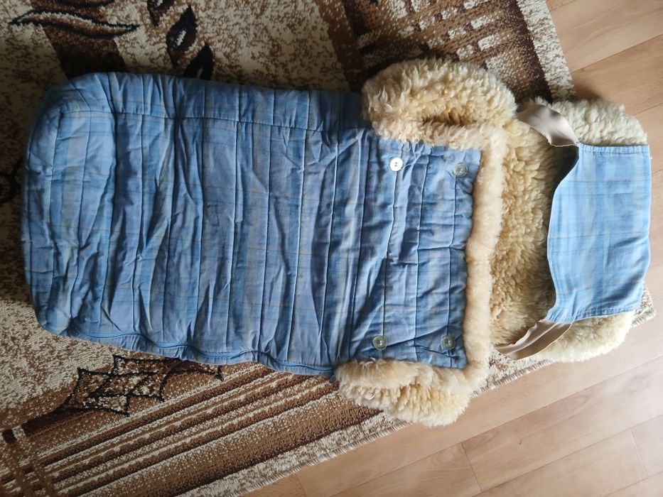 Чувал Космонавт за бебешка количка с естествена кожа