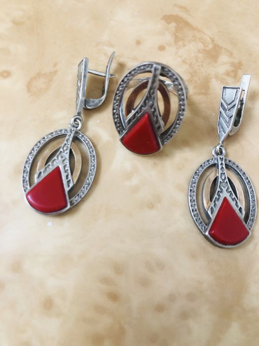 Серьги золотые,красное золото