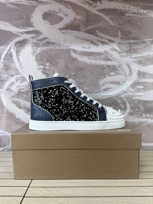 Christian Louboutin High White Blue