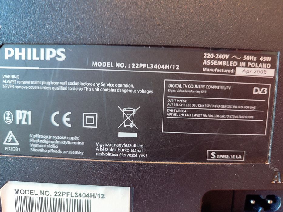 Телевизор Филипс 22PFL3404H/12.   22 инча