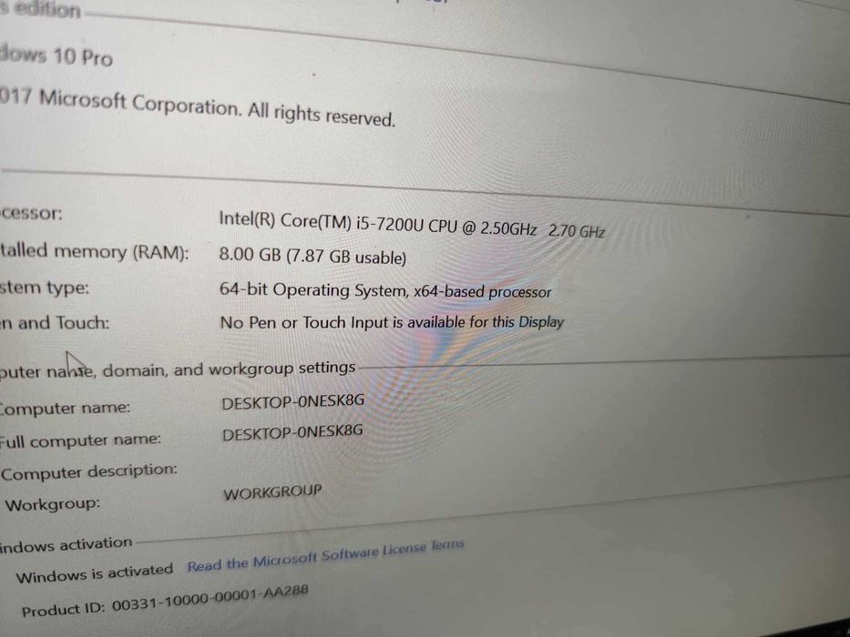 Laptop Acer Swift 5, I5 gen7, 8Gb Ram, ssd240Gb, Garantie! Schimburi.