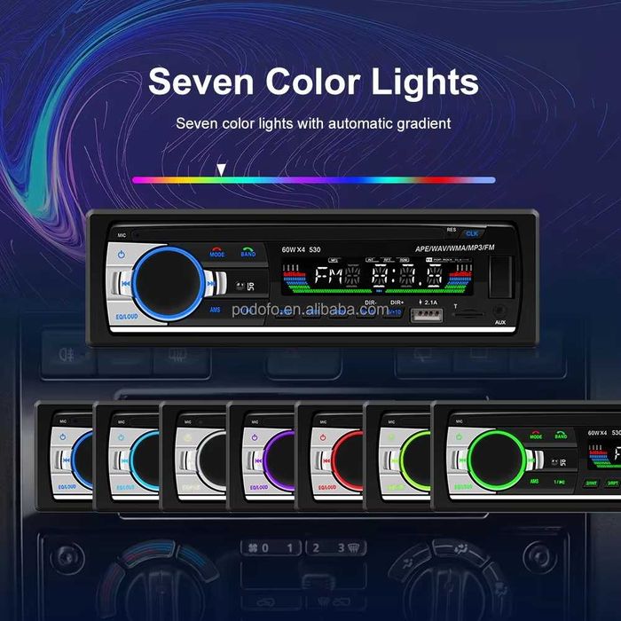 MP3 Плеър USB за автомобил кола бус радио блутут CD разговори AUX 1DIN