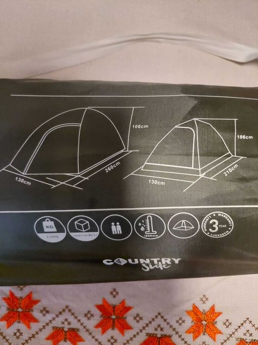 Продавам двуместна палатка.Рзпъвана само веднъж.В отлично състояние.