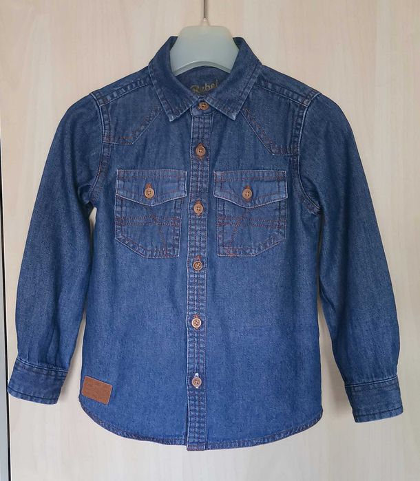 Camasa blugi denim baieti Primark Rebel marime 104 3-4ani impecabila