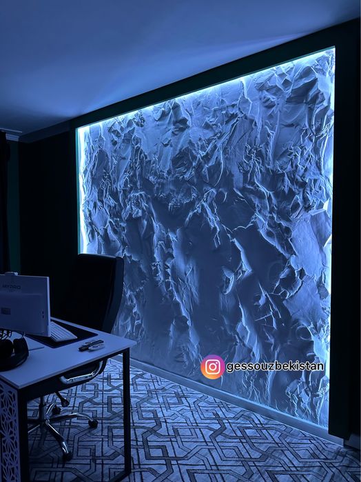 Гыпсовый 3д панель скала | 3д панели | 3d panel | панно | decor | gips