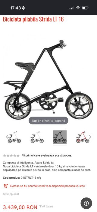 Bicicleta pliabila STRIDA