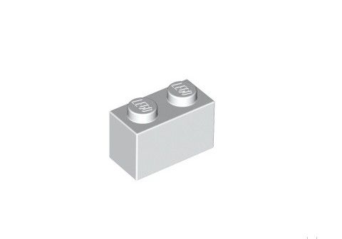Caramida lego alba 2x1