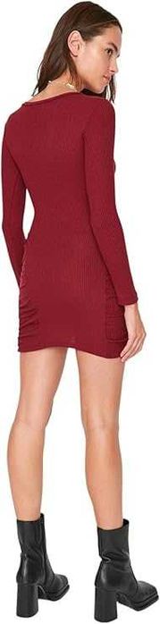 Дамска рокля Trendyol Woman Mini Bodycon с кръгло деколте размер XS