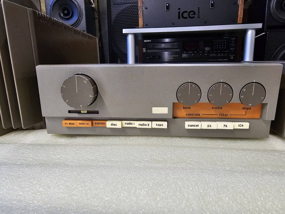 Quad 33 + Quad 303 + Quad FM3 – Класически британски Hi-Fi комплект, обслужен