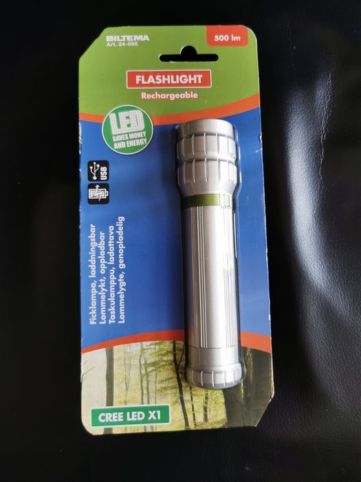 Lanternă 500 lm incarcare usb Danemarca