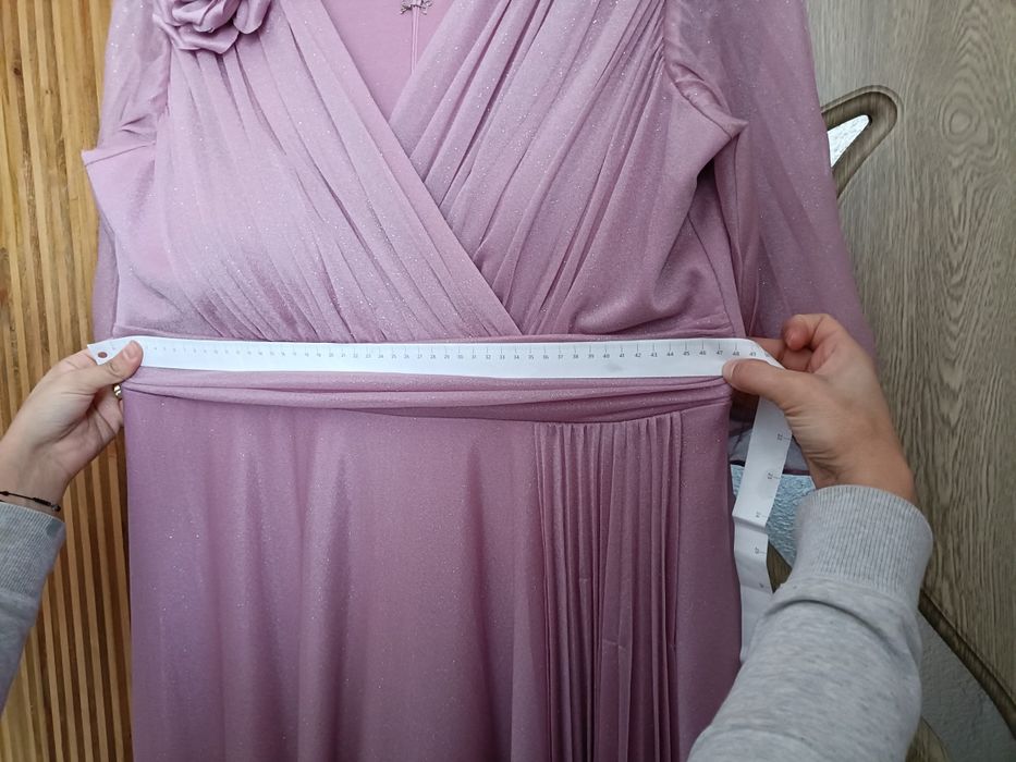 Rochie eleganta roz pudra