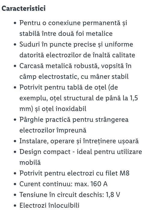 Parkside invertor sudura in puncte aparat sudura