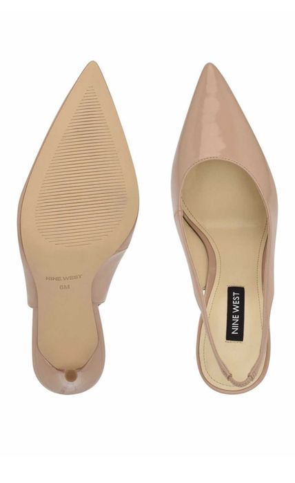 НОВИ!NINE WEST Feather – елегантни лачени обувки, бежови, №36