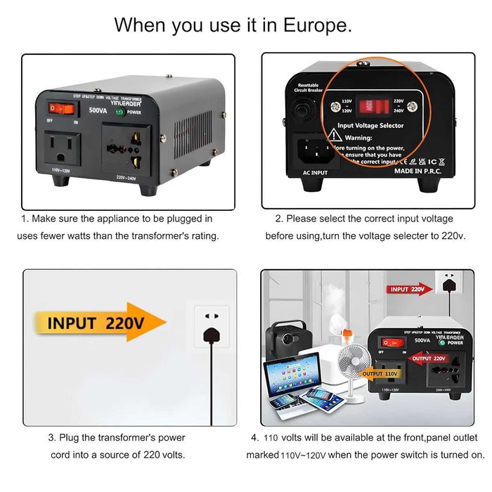 Transformator de tensiune 500VA, 110V/220V, NOU, factura, garantie