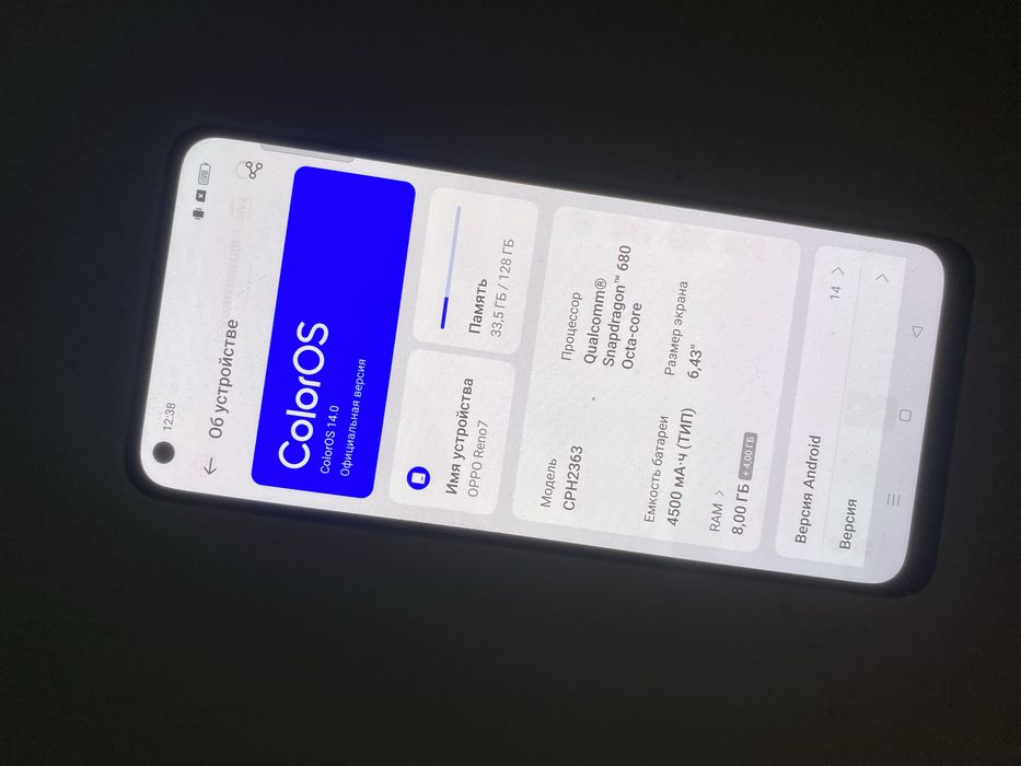 Продам телефон Oppo reno 7
