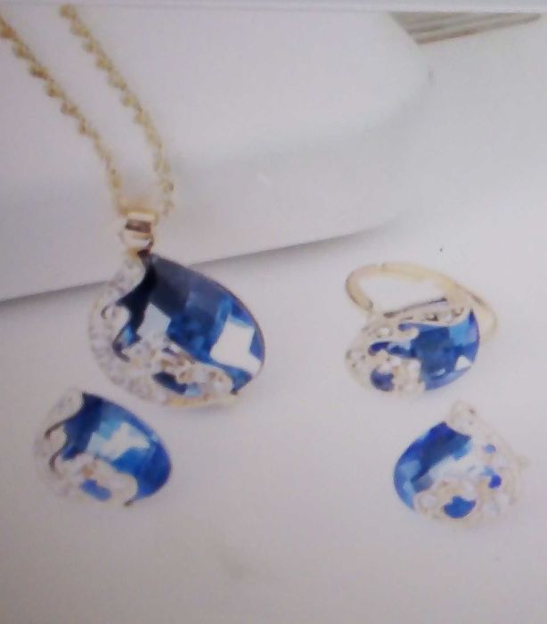 3в1 колие, обеци, пръстен