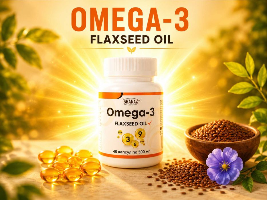 Omega-3 Flaxseed Oil 500mg 40 kapsula