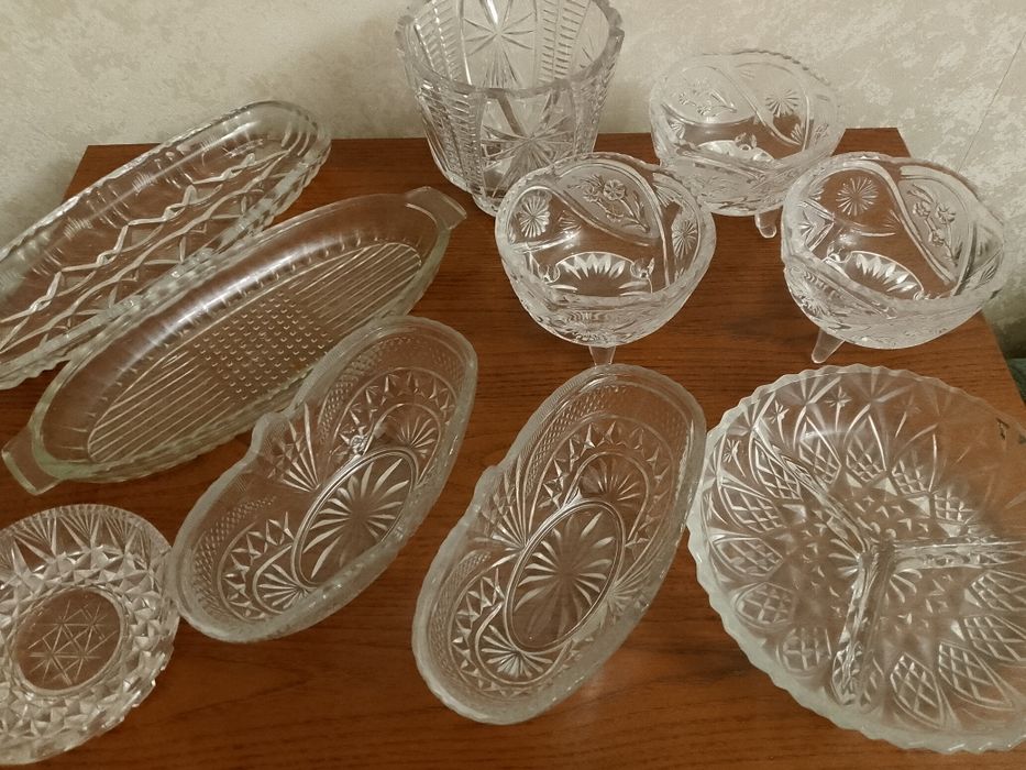Приборы для сервировки хрустальные