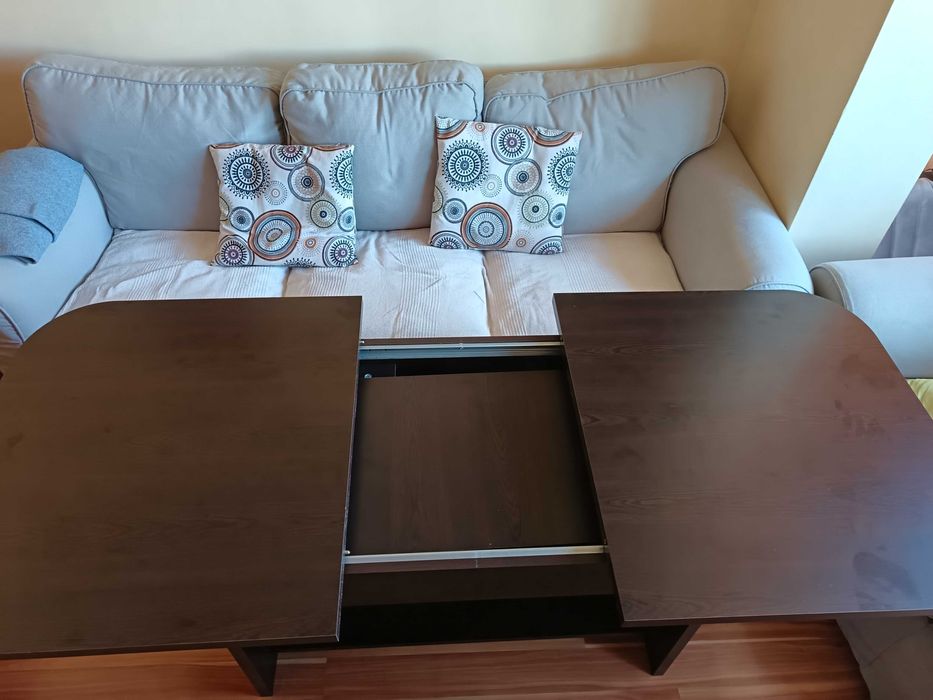 Разтегателна холна маса с повдигащ се плот  130/70/59 СМ