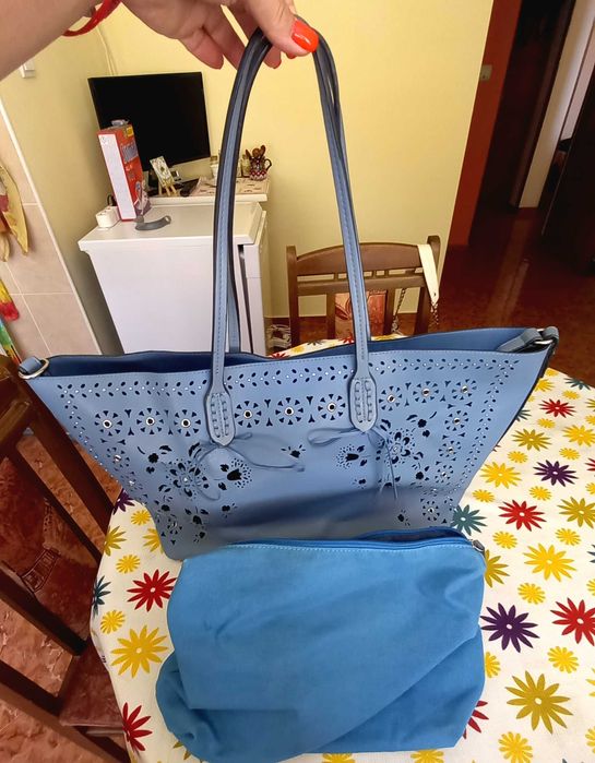 Лятна синя чанта