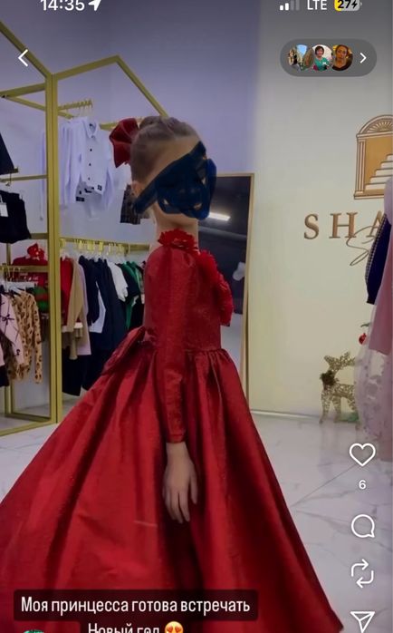 Продам шикарное детское платье на 7,8лет