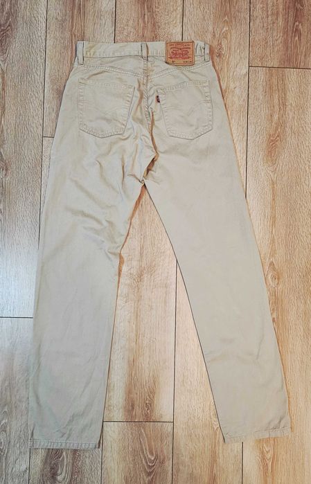 Blugi iconici Levi's 521 beige -100% Bumbac - W30 L34 old money - regular