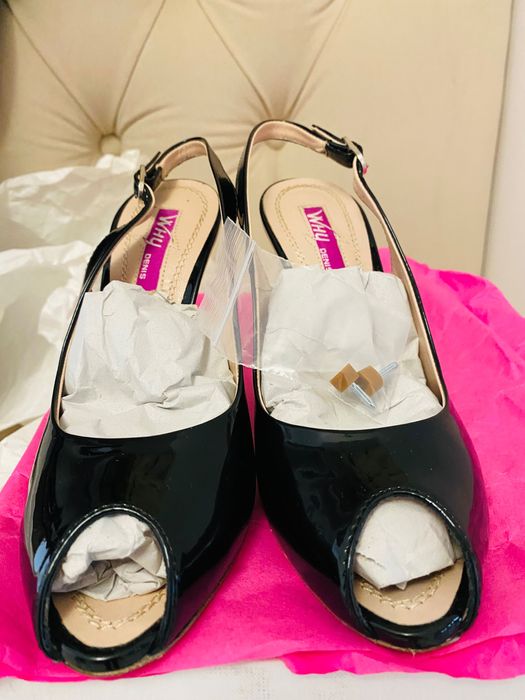 Pantofi decupați Anna Cori, piele lăcuită, purtați o singură dată, 37