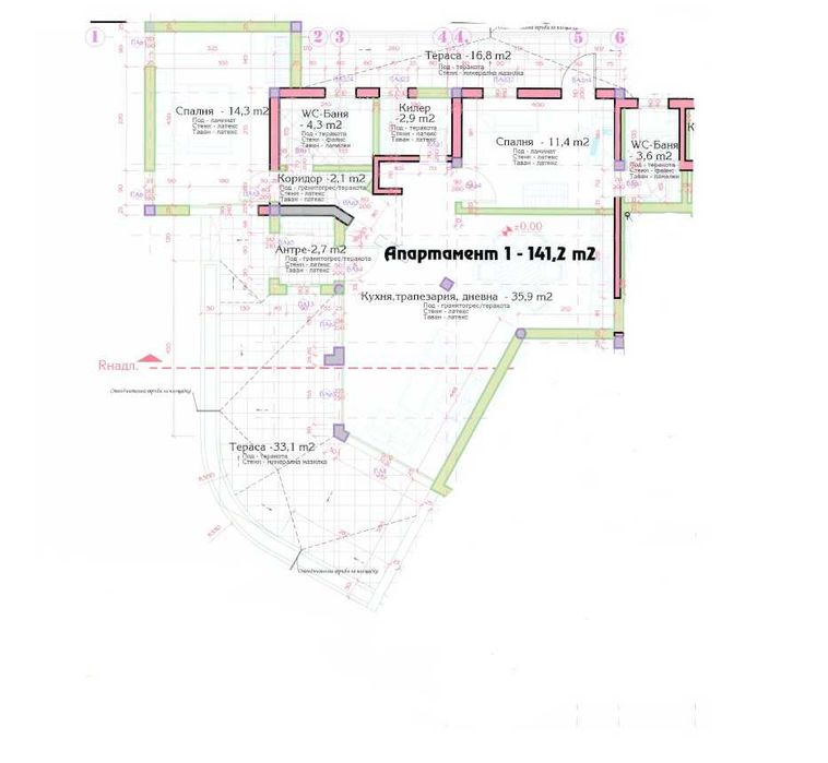 Тристаен апартамент под наем Бургас, Ветрен