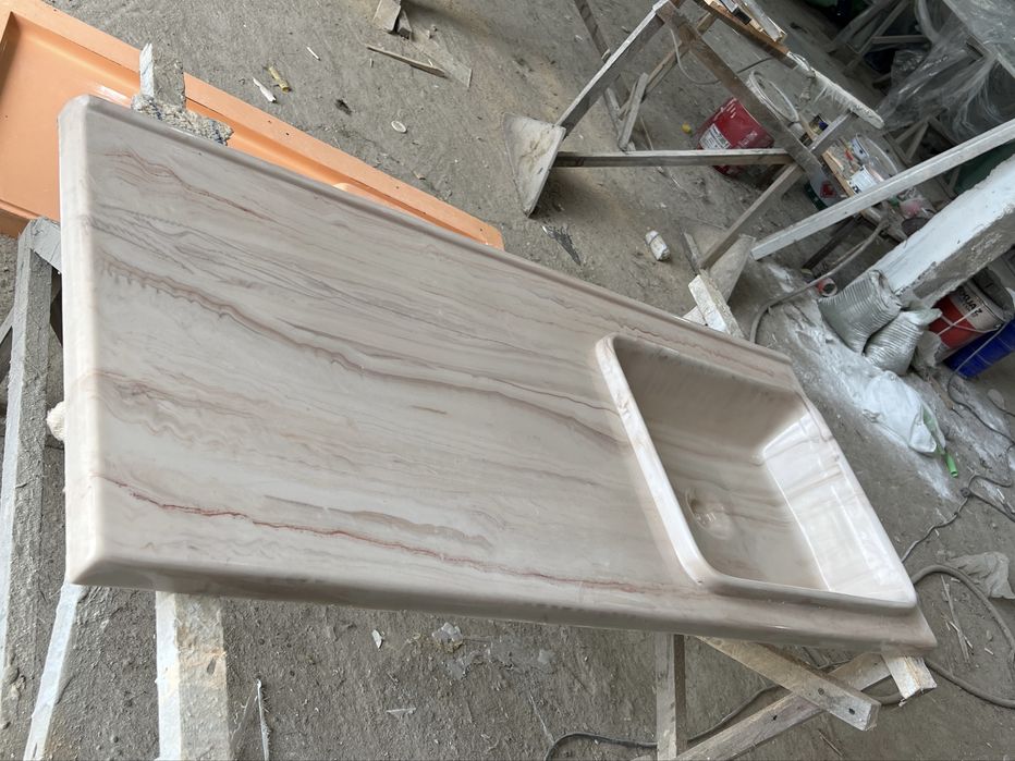 Раковина 120/50 со столешницей над стиральной машиной